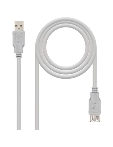 Cable Alargador USB 2.0 Nanocable 10.01.0204/ USB Macho - USB Hembra/ 3m/ Beige 2