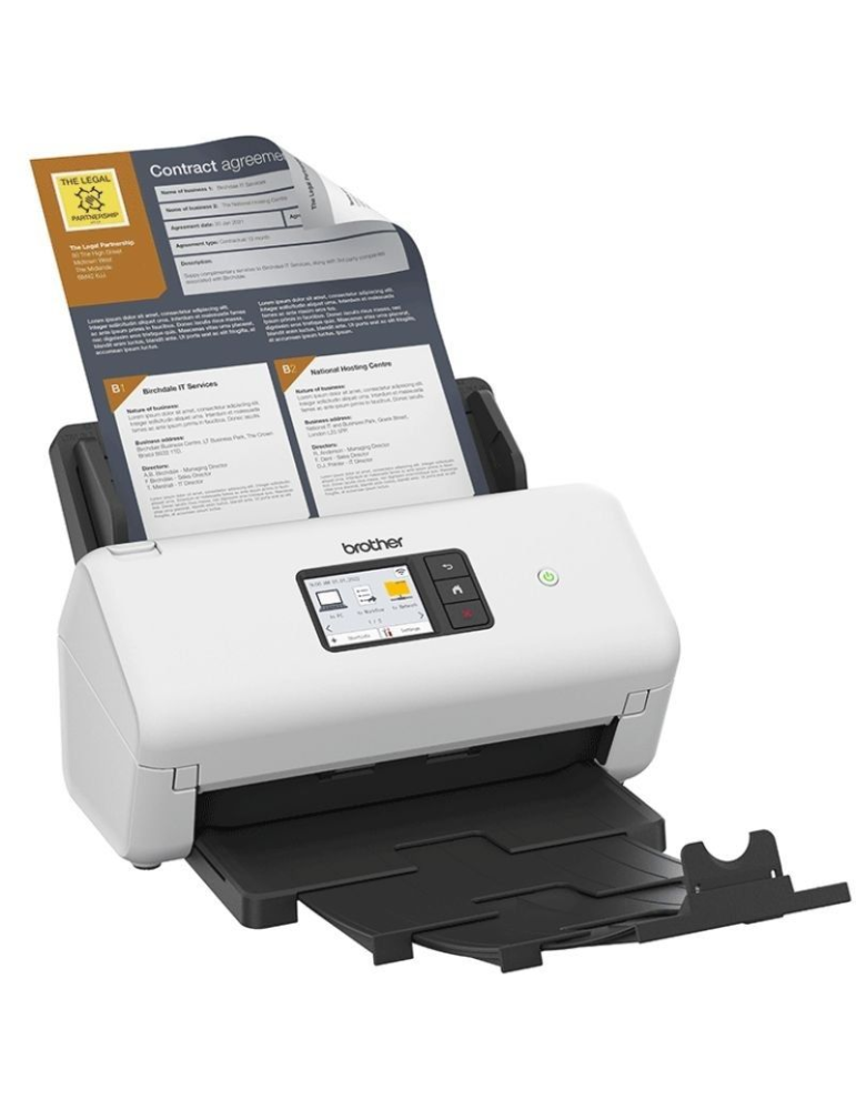 Escáner Documental Brother ADS-4550W con Alimentador de Documentos ADF/ Doble cara