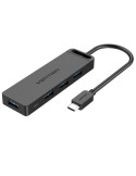Hub USB Tipo-C Vention TGKBB/ 4xUSB/ 1xMicroUSB PD