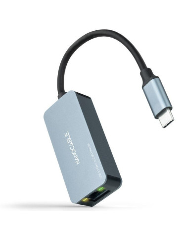 Adaptador USB Tipo-C - RJ45 Nanocable 10.03.0410/ 2500Mbps